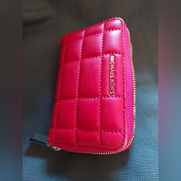 Michael Kors Red Quilted Wallet - Picture 3 of 8